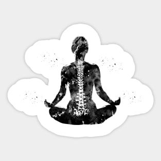 Meditating Woman Sticker